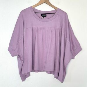 Known Supply 100% Organic Cotton Lotus Top Purple Oversized Sz S Sustainable Eco